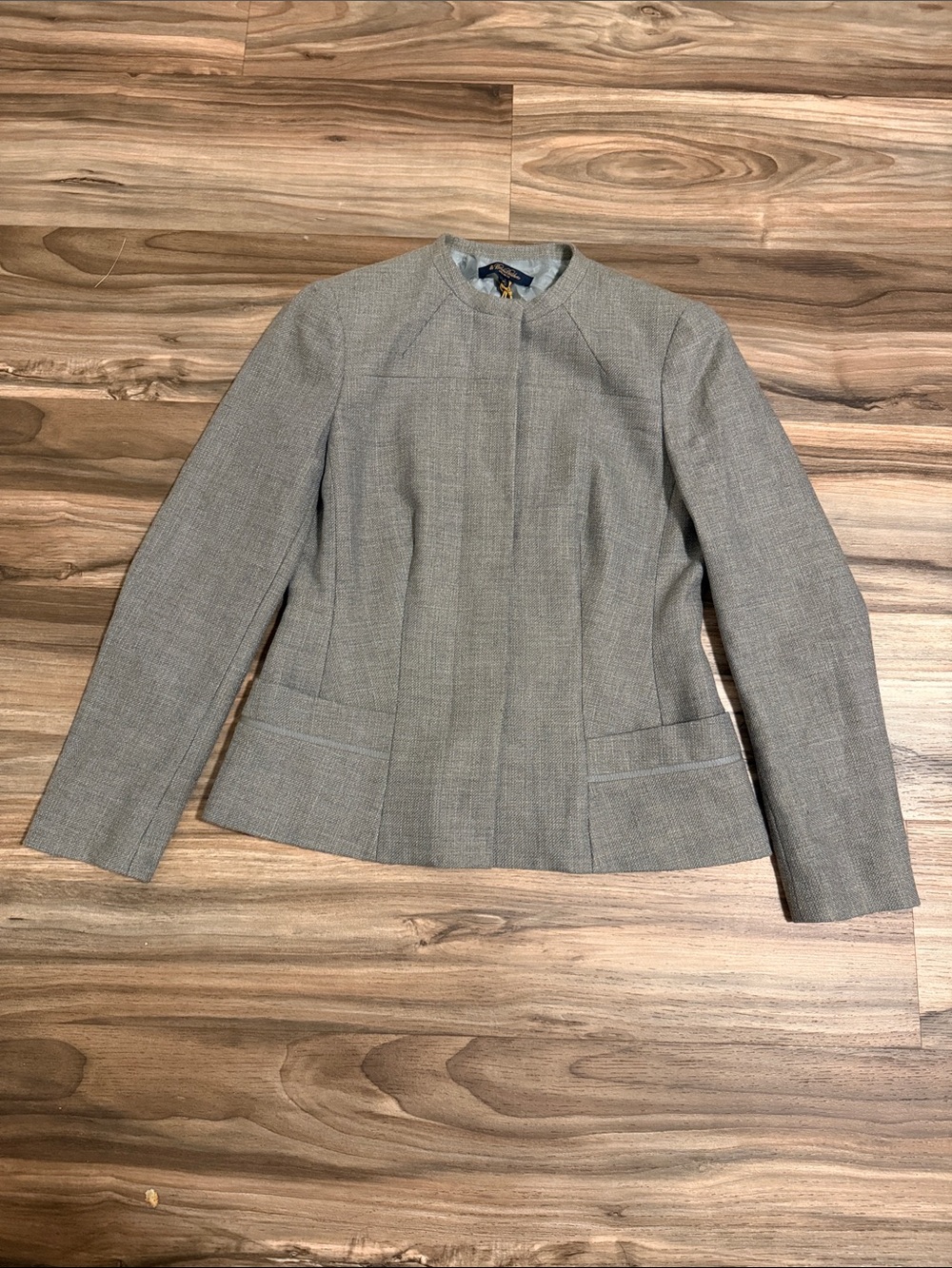 Brooks Brothers Loro Piana Women’s 4 Wool Cashmere Silk Blazer Old Money Gray